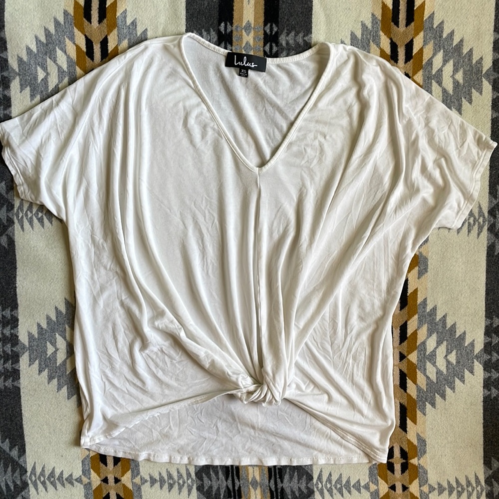Bottom Knot V-Neck